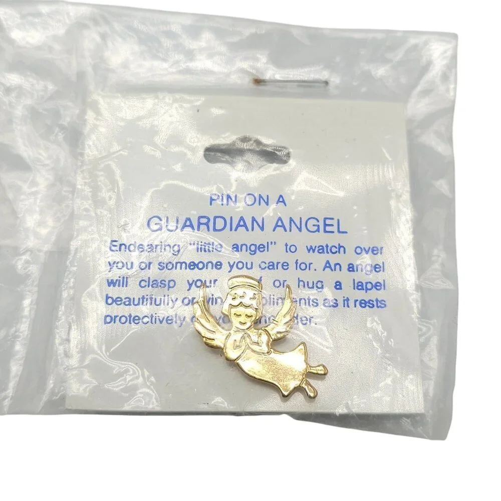 Guardian Angel Lapel Pin New Old Stock